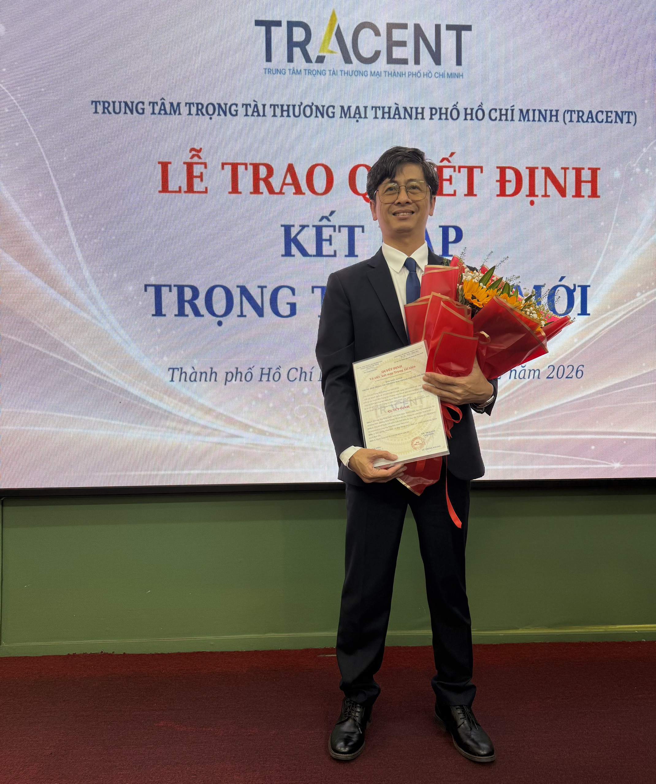 LUẬT SƯ – THS. ĐẶNG QUỐC ANH CHÍNH THỨC TRỞ THÀNH TRỌNG TÀI VIÊN TẠI TRACENT